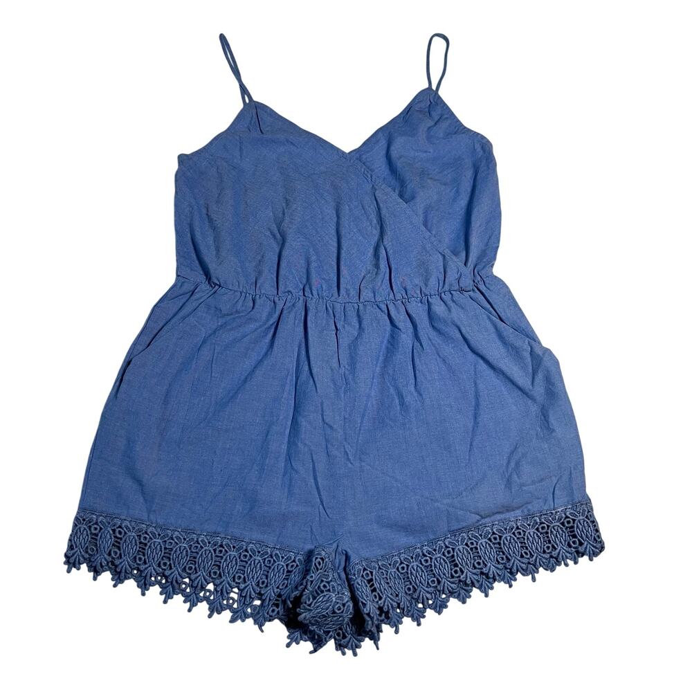 Women's Sleeveless V-Neck Romper Playsuit Size Small Casual Summer Lightweight